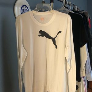 White and black Longsleeve puma T shirt